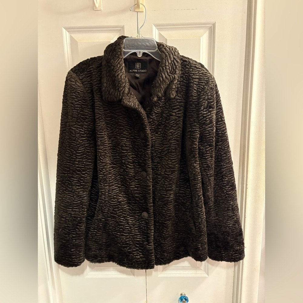 Alpine Studio Faux Fur Jacket - Size L